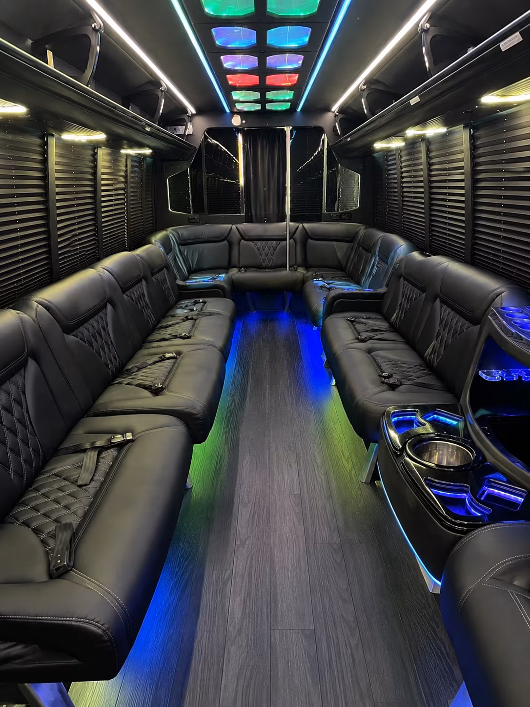 palmdale 20 passenger party bus interior