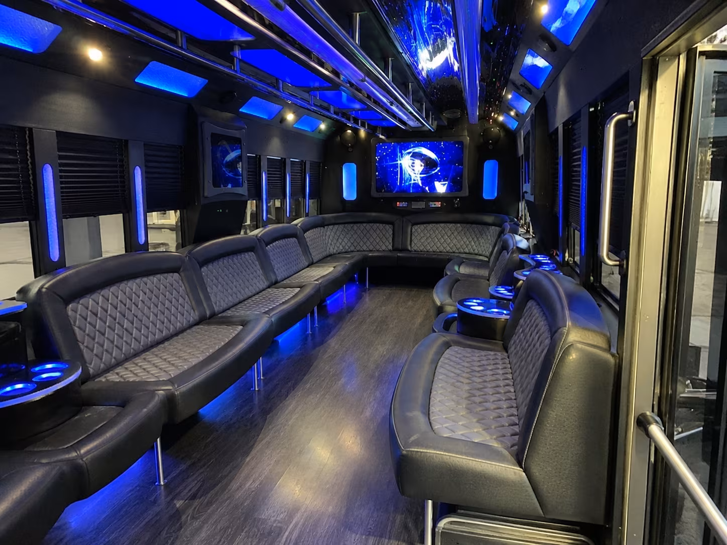 palmdale 28 passenger party bus interior