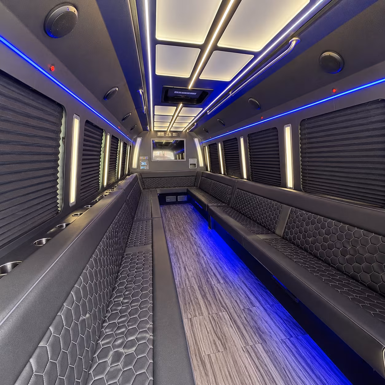 palmdale 30 passenger party bus interior
