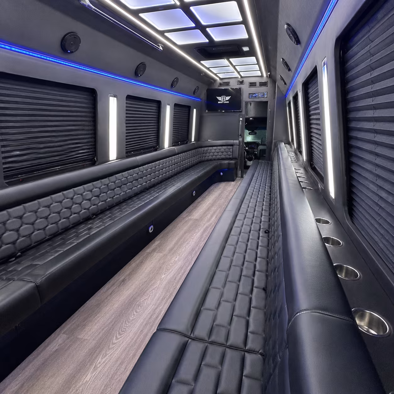 palmdale party bus rental interior